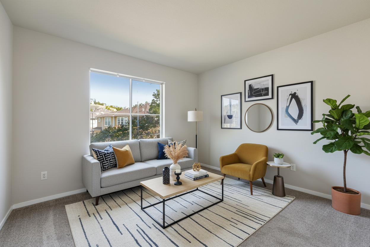 After - virtual staging transformation: keep the window