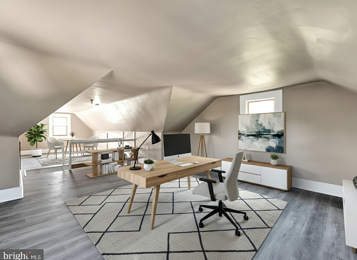 After - virtual staging transformation: Virtual Staging: Modern Office (furniture removed)